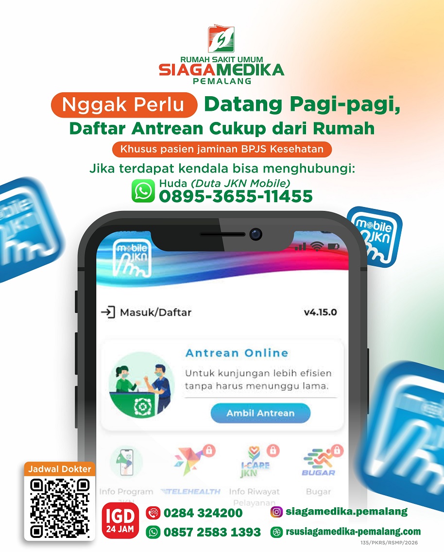 Cara Daftar Antrean Online BPJS via Mobile JKN RSU Siaga Medika Pemalang